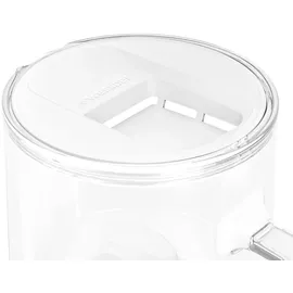 Wessper Wasserfilterkanne Aus Glas 3 L Weiß Kompatibel Mit Brita Classic -wasserfilterkartuschen | Inklusive 1 Wasserfilter-kartusche - Weiß