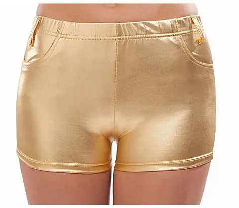 Lack-Hotpants, gold