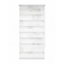 GARESA Doppelrollo Blume 60 x 150 cm grau