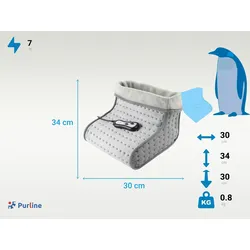 PURLINE Elektrisches Fußmassagegerät 7W grau