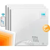 Kesser KESSER® Infrarotheizung 425-550 Watt mit Fernbedienung ✓ LCD-Display Digital ✓ Timer ✓ Wandheizung ✓ Infrarot ✓ Heizung ✓ Heizkörper ... - Weiß