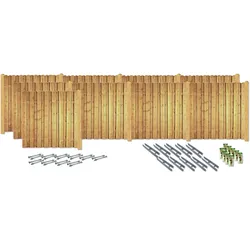 Sichtschutzelement KONIFERA "DAYTONA", grün, H:180cm, Holz, Stahl, Zaunelemente, Massiv und sehr stabil, verschiedene Längen