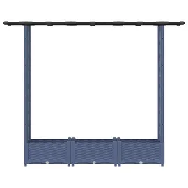 vidaXL Hochbeet mit Rankgitter und Dach 164 x 40 x 123 cm Grau