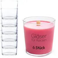 Konzept Kerzengläser 300ml, 9x8cm - 6 er Gläser für
