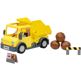Bluey Benne-LKW mit den exklusiven Figuren mit Schutzhelm und Bingo mit Schlamm,