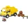 Bluey Benne-LKW mit den exklusiven Figuren mit Schutzhelm und Bingo mit Schlamm,