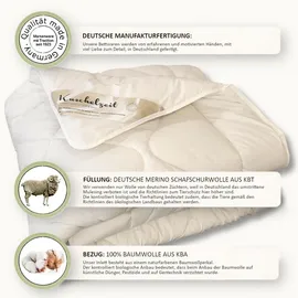 Meivita Bio Merino Schafschurwolle Sommerdecke kbA und kbT in 135x200 cm