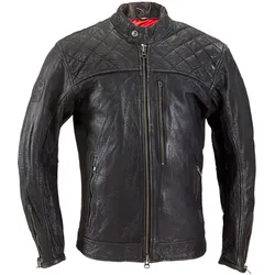 HolyFreedom Burn Out Black Motorrad Lederjacke, schwarz, Größe XL für Männer