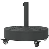 vidaXL Schirmständer mit Rollen 27 kg Schwarz