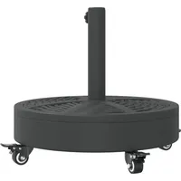 vidaXL Schirmständer mit Rollen 27 kg Schwarz