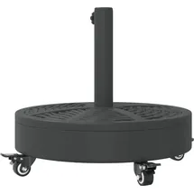 vidaXL Schirmständer mit Rollen 27 kg Schwarz