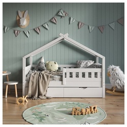 VitaliSpa® Kinderbett Hausbett Gästebett 80x160cm DESIGN Weiß weiß