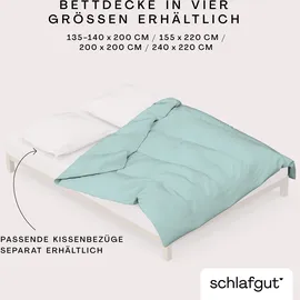 schlafgut Knitted Jersey Petrol 135 x 200 cm + 80 x 80 cm