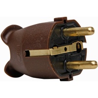 Kopp 175706004 Kunststoff-Schutzkontakt-Stecker, 2 Schutzkontaktsysteme für Kabelquerschnitt bis 3