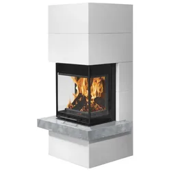 Oranier | Heizkamin | Club Tre II Beton | 8 kW | Sims Naturstein Grau