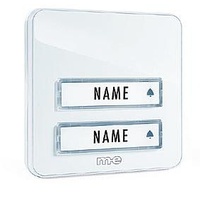 M-E modern-electronics KTA-2W Klingelplatte mit Namensschild 2fach Weiß 12