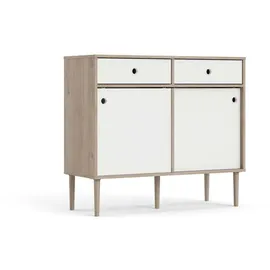 VCM Sideboard Penny 2 Schiebetüren und 2 Schubladen 0 x 0 x 0 Weiß