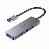 Aukey CB-H36 Aluminium Ultraflacher USB-3.0 USB-Hub mit 4 Anschlüssen