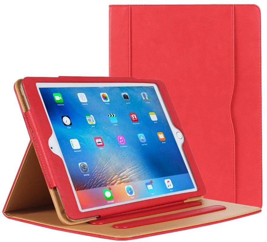 iPad Air Hülle - iPad PU Leder Smart Schutzhülle Cover Case mit Ständer Funktion und Auto-Einschlaf/Aufwach für Apple iPad Air/Neu iPad 9.7 (5th Generation) 2017 (Rose)