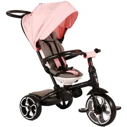 QPlay Dreirad Prime 4 in 1 Mädchen Rosa/Schwarz One Size