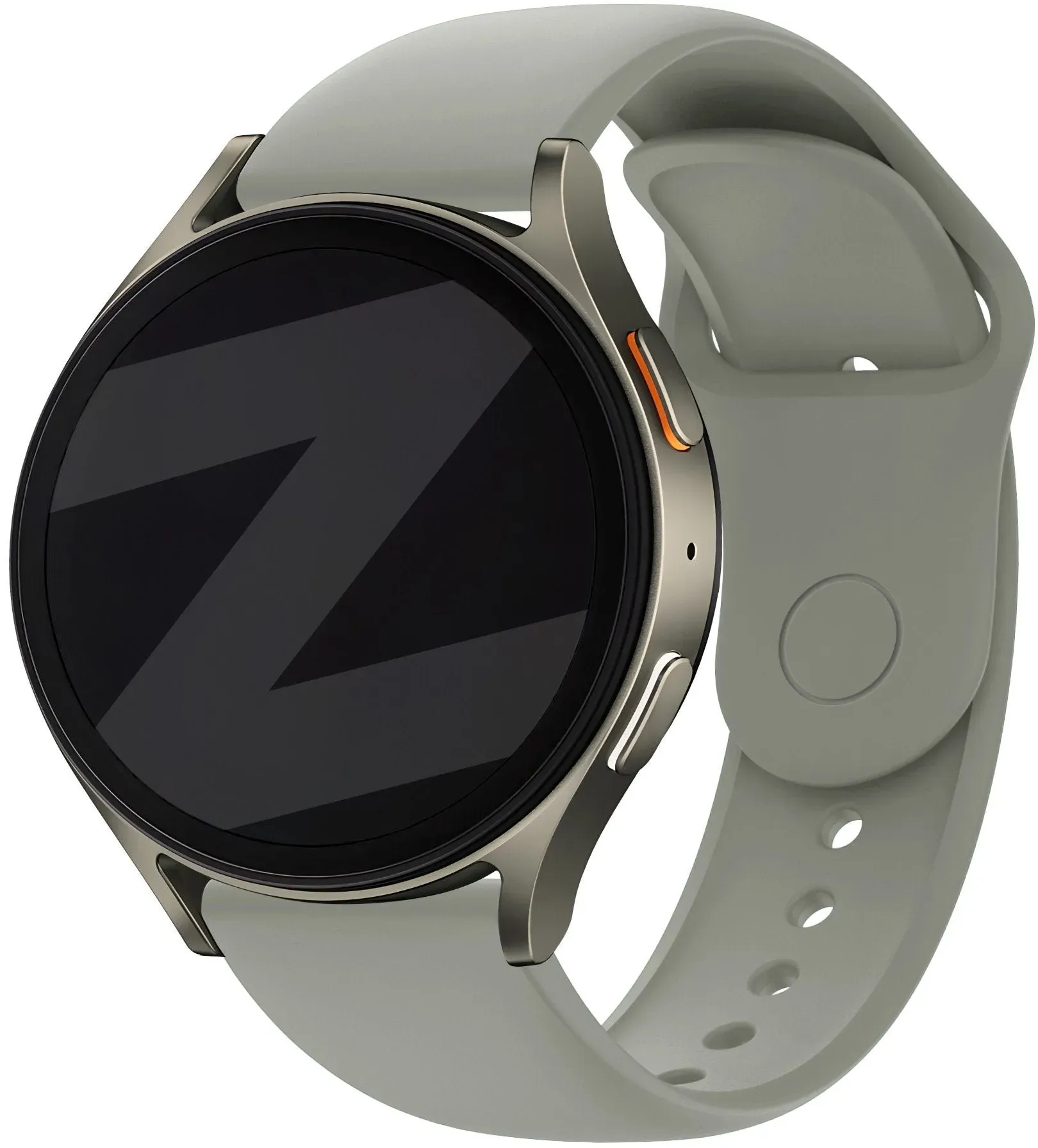 Bandz TicWatch 22mm Armband Silikon 'Easy Fit' für TicWatch 22mm - Hell Grau - Druckknopf Verschluss