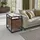 Tectake Nachtschrank Kidderminster 40 x 43 x 60,5 cm Braun