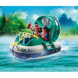 Playmobil Dinos Brachiosaurus-Begegnung mit Luftkissenboot 71819