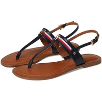 Tommy Hilfiger Damen Gabry Flache Sandale, Blau, 36 EU - 36 EU
