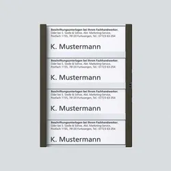 SIEDLE Namensschild graph-met kpl 200029795-00
