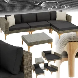 Tectake Konstanza Loungeset beige/grau