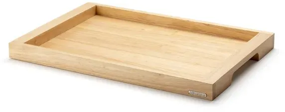 Continenta Tablett Gummibaum 54 x 36 cm Holz Braun