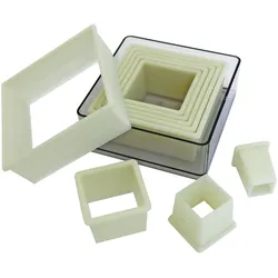 Schneider - Ausstechersatz Quadrat, glatt, Material: Nylon, hitzebeständig bis +160°C
