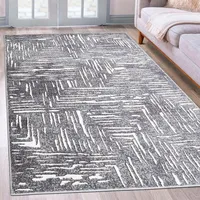 OTTO home Teppich OTTO HOME "Navid" Gr. 4, grau, B:160cm H:9mm L:230cm, Kunstfaser, Teppiche, Teppich, Kurzflor, Hoch-Tief-Struktur, 3D-Design, modern, pflegeleicht
