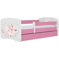 Raumhirsch furniture Kinderbett, Rosa, Holzwerkstoff, Holzwerkstoff, 1 Schubladen, 80x160