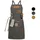 Black Forest Fox Black Forest Fox® CANVAS ART Kochschürze Grillschürze für Männer und Frauen - Küchen Schürze für Herren - Ideal als Geschenk für Männer, Oma oder Opa – robustes Canvas Schürze Damen Grau-Art - Einheitsgröße