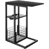 Tectake tectake® Laptop-Beistelltisch, Rhea, C-Form, mit Ladestation