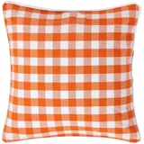 Homescapes Kissenbezug Kariert 45 x 45 cm Orange