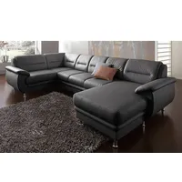 sit&more Wohnlandschaft, wahlweise mit Bettfunktion, frei im Raum stellbar schwarz