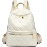 NICOLE & DORIS Elegant Rucksack Damen Modern Rucksacktasche Casual Daypack Wasserdichter College Rucksack Cityrucksack Klein Reisenrucksack Beige - L