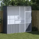 vidaXL Voliere Anthrazit 215x78x200 cm Verzinkter Stahl