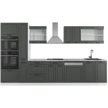 Vicco Küchenzeile R-Line 350 cm Anthrazit Landhaus/Weiß