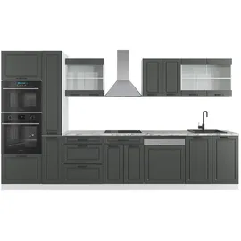Vicco Küchenzeile R-Line 350 cm Anthrazit Landhaus/Weiß