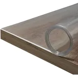 Rollmaxxx Tischfolie 2mm - Tischdecke transparent - mit abgeschrägter Kante - Tischschutz - Schutztischdecke - Schutzfolie - PVC Folie für Tisch – Maßanfertigung möglich (115 cm x 145 cm)