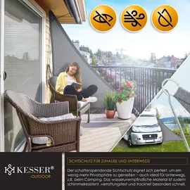 Kesser KESSER® Sonnensegel Sonnenschutz Windschutz HDPE Gewebe wasserabweisend & windabweisend 5-Fach quer vernäht robust & stabil Schattenspender Garten Balkon Terrasse