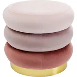 Kare Hocker Bloom 45 x 40 x 45 cm Rosa/Beige