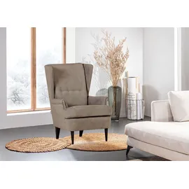 GUTMANN FACTORY Ohrensessel Versailles Polyester 72 x 104 x 85 cm Braun