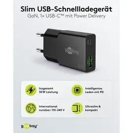 goobay Dual-Schnellladegerät Slim 75737