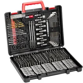 Vevor Bohrerset 318-teilig, Schrauberbit-Set, Schraubendreherbit-Set geeignet zum Bohren und Schrauben in Holz, Metall, & Zement, Bohrer-Sets Kombi-Set sortiert in geordneter Tragkoffer