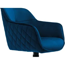 Stolkom EMMA Armlehnstuhl drehbar 180 ° Metall/Samtstoff