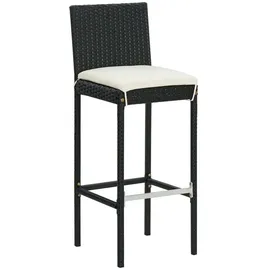 vidaXL Gartenbar Set 5-tlg. Schwarz